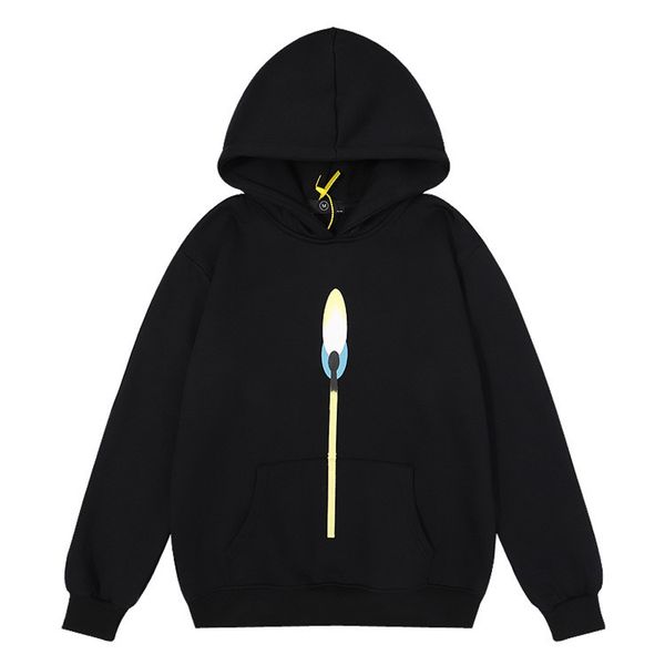 

candle print causal hoodies suede hooded cardigan sweater wholesale autumn and winter, Black