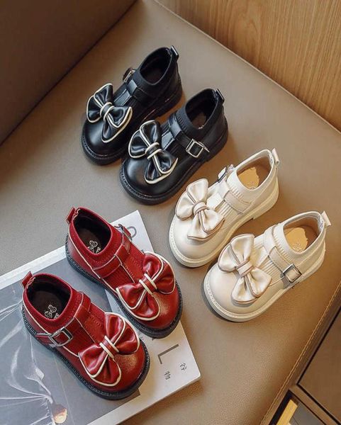 

flat shoes little girls shoes children princess leather for spring autumn kids soft bottom single chaussure fille red black t221208709165, Black;grey