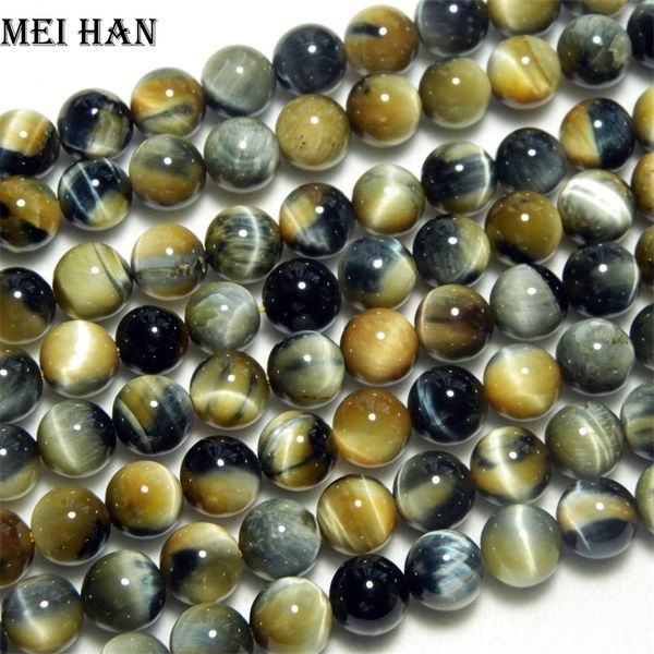

beaded necklaces meihan 8mm 10mm natural mixd color dream tiger eye smooth round stone beads for jewelry making design 230306, Silver