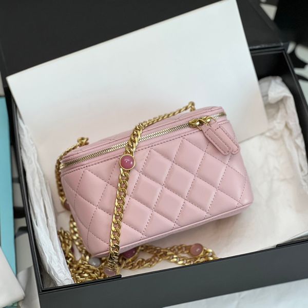 

designer bag lady cosmetic bag 11cm genuine leather crossbody bag delicate knockoff super_bagss with box yc141