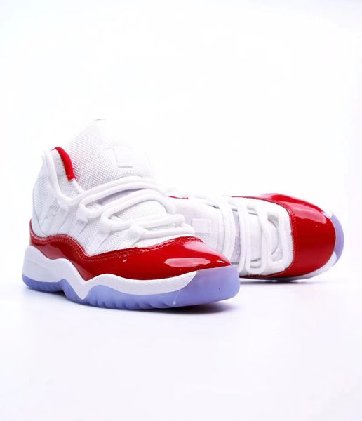 

2023 cherry 11s basketball kids shoes boys 11 jumpman shoe children mid sneaker chicago designer designer bag military grey trainers baby ki, Black