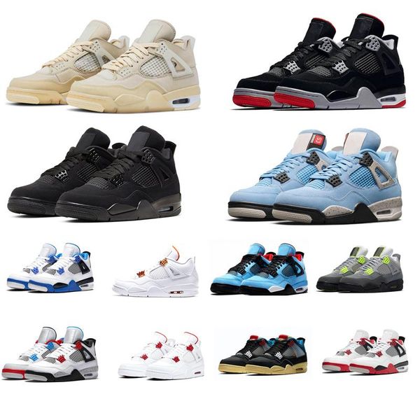 

mens jumpmens 4 university blue customize sneakers basketball shoes 4sorange metallic black cat white cement what the splatter cactus jack
