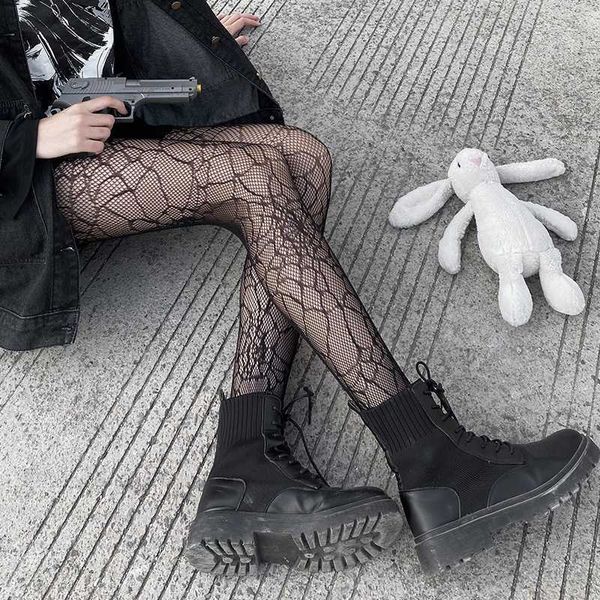 

silk stockings lace classic lolita hollowed out lace mesh stockings bottomed pantyhose women japanese girls gothic punk retro spider web tig, Black;white