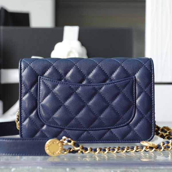 

level replication designer caviar flap bag 19.2cm shoulder handbags with box ch115