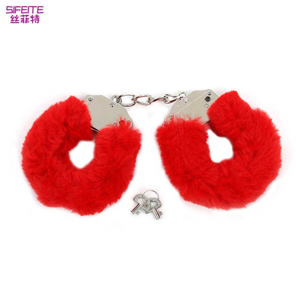 

toy massager fun products plush metal binding handcuffs feet toys leather