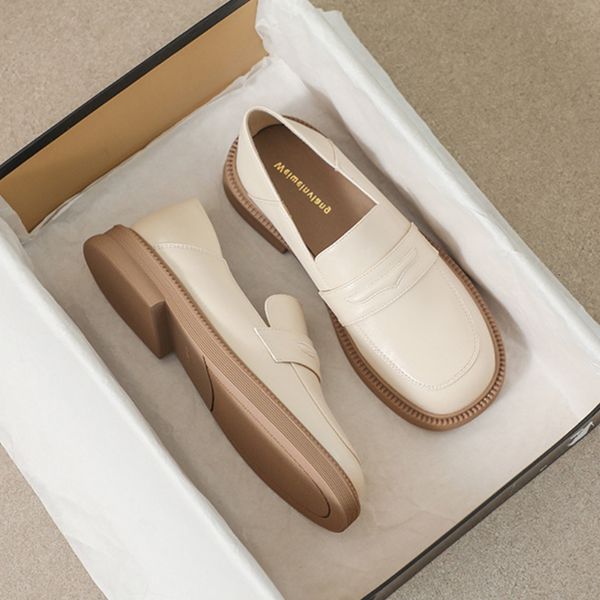 

dress shoes white loafer women casual flat slip on moccasins ladies daily feetwear flats zapatos mujer mocasines plus size 43 230307, Black