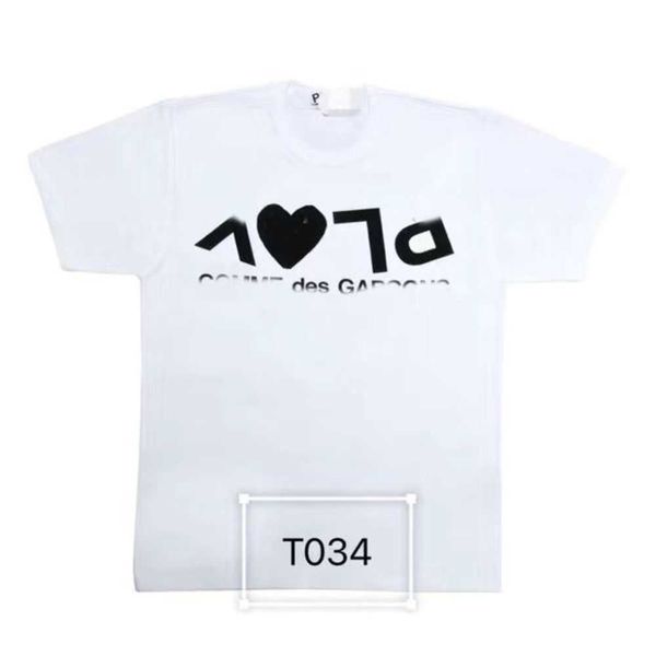

2023men's t-shirts fashion mens play designer red heart women shirts badge garcons high quanlity tshirts cotton embroidery 1u8hpxbp, White;black