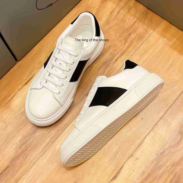 

luxurys designers men shoes prax 01 leather and technical fabric sneakers calfskin vintage mesh runner trainers 23, Black
