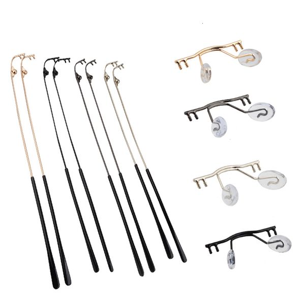 

other fashion accessories 10sets rimless eyewear metal temple nose pad arm holder with 230306, Silver