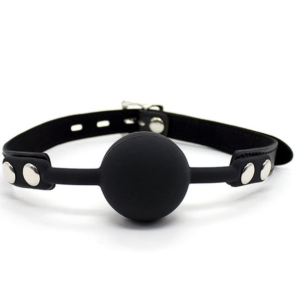 

fitness balls black open breathable mouth ball diameter 1 1/2" legth 15"-23"training ball 230307