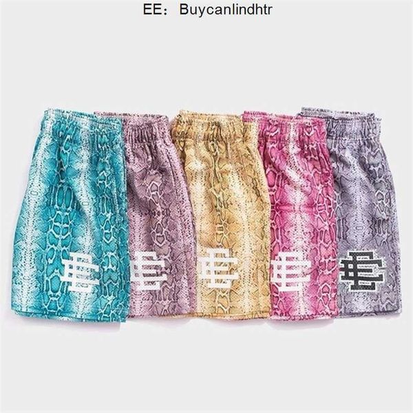 

men's shorts eric emanuel ee basic short york city skyline men woman casual sports pants summer gym snake skin mesh e2gm, White;black