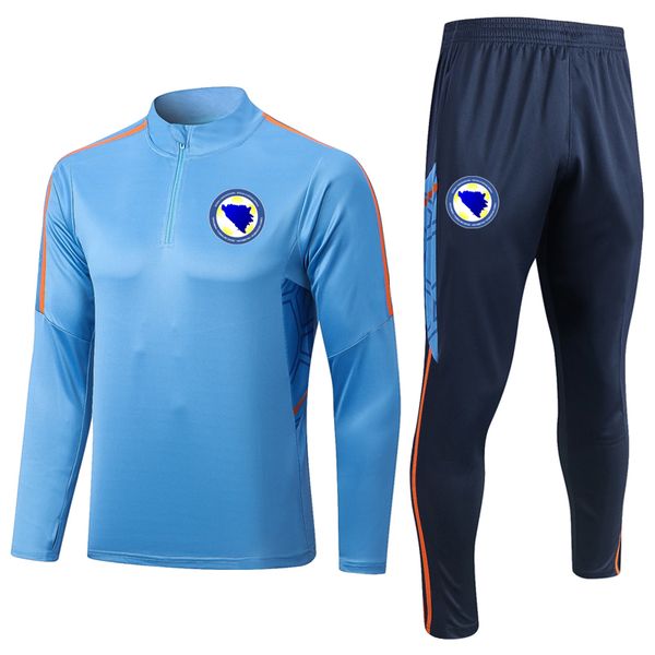 

2023 bosnia and herzegovina soccer mens tracksuits jogger sportswear sets sports casual sweatershirts sweatpants winter football training su, Gray