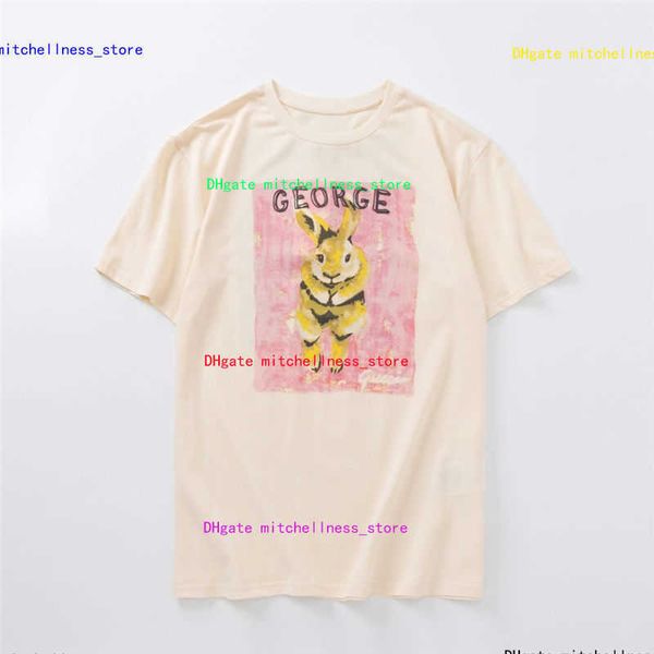 

fashion mens t shirt 2020 famous street rabbit tortoise pullover pols short sleeve shirts men women couple stylist hip hop tee, White;black