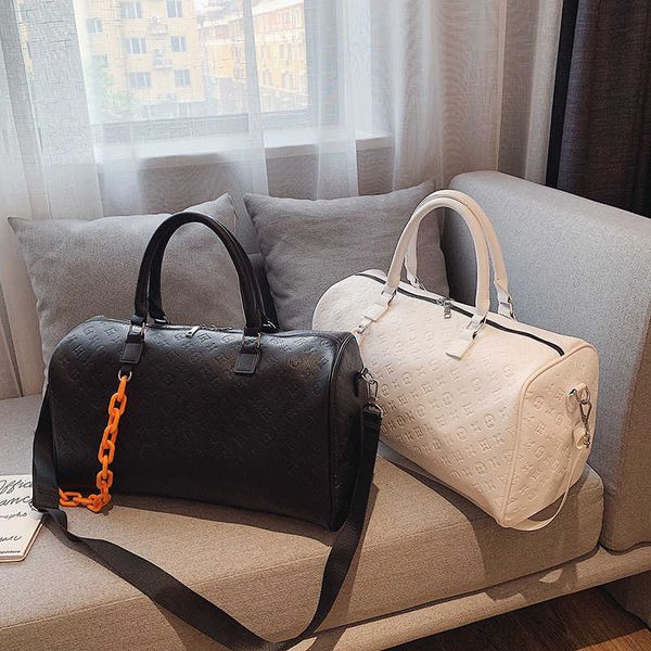 

new fitness bag pu leather travel bag large capacity messenger sports portable bag