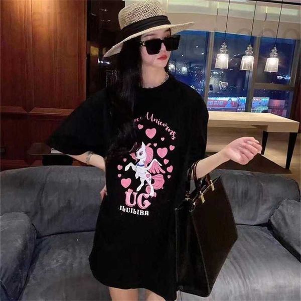 

women's t-shirt designer summer explosion spring season new loose love short sleeve t-shirt for men and women lovers ins fashion style, White