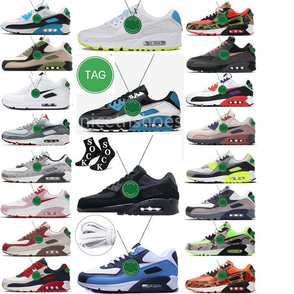 

running shoes mens womens 90 sneakers cny unc iron grey triple white black camo red orange green volt infrared desert camo trainers sports s