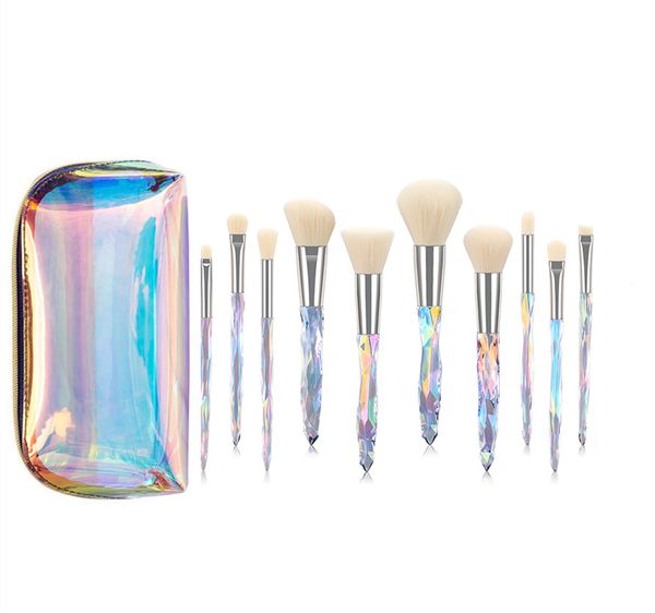 

beauty items make up brushes with crystal chip handles bling in sela organizer bag made in china with a brush bag