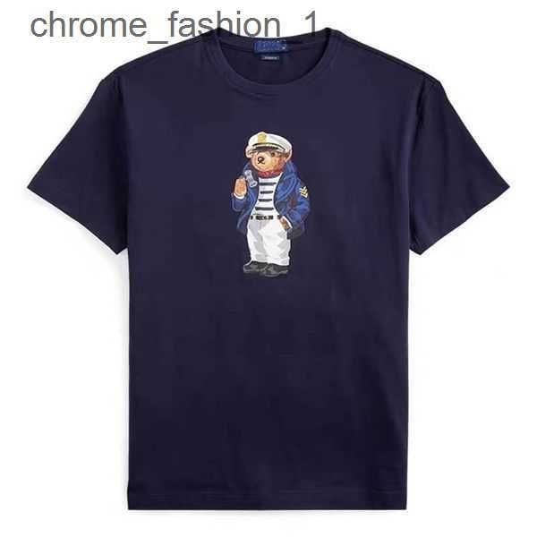 

polos men's t-shirts 2023ss wholesale 100% cotton designer deluxe men and women shirt t-shirt casual loose printed with american bear p, White;black