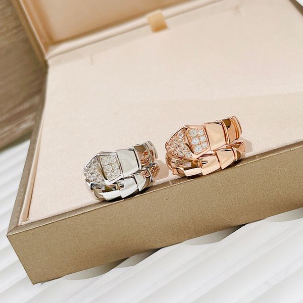 

buigari serpentine series designer ring for woman sterling silver gold plated 18k diamond highest counter quality never fade anniversary gif