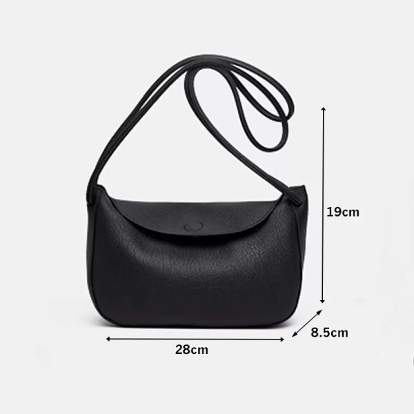 

2021 women trendy soft leather singer shoulder bags litchi pattern messenger crossbody bags underarm baguette portable bags, Black;red