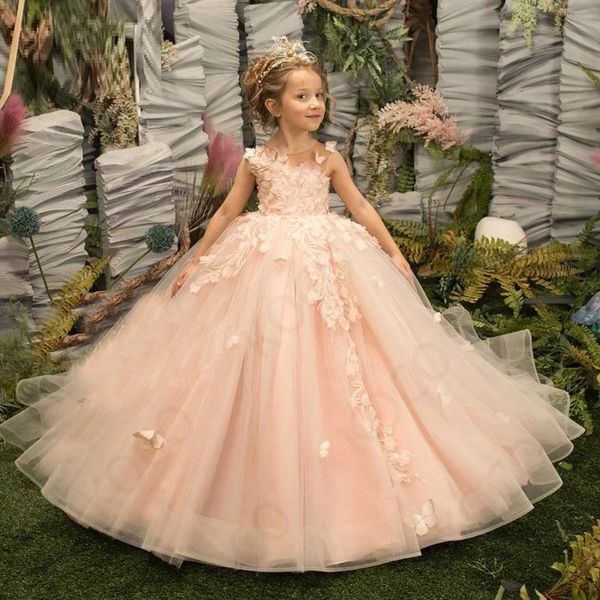 

pink flower girl dress for special occasion bridesmaid party wedding pageant birthday pshoot christmas communion, White;blue
