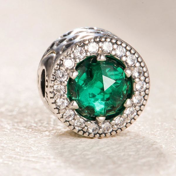 

925 sterling silver essence optimism & green cz bead only fits european jewelry pandora essence style charm bracelets, Black