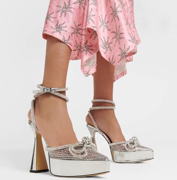 

style pvc transparent high heels women pumps fashion butterfly-knot crystal pointed toe platform chunky party prom shoes, Black