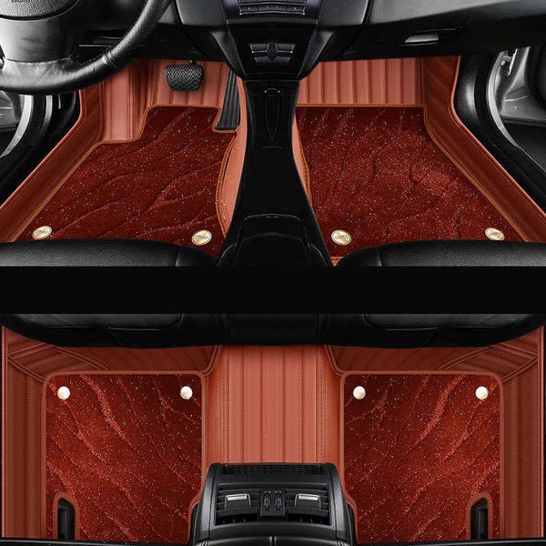 

carpets genuine leather car floor mats for tesla model y 2021 alfombrillas coche tapis de sol voiture tapetes para carro accessories r230307