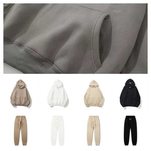 

2023 designer men women knitting essentia sweater hoodie spring oversize autumn fear ess silicon skateboard high god hoody hooded 0qqv, Black