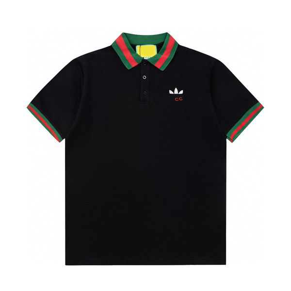 

men's plus tees & polos round neck embroidered and printed polar style summer wear with street pure cotton q22wr, Black;brown
