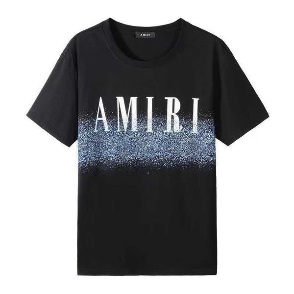 

t-shirts amnri tee men women cotton leisure designer fashion brand simple letter printing short sleeve casual slim loose fit, White;black