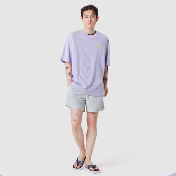 

t-shirt fashion brand men's summer printed t-shirt cotton round neck loose solid color short-sleeved men's t-shirt, Black;white