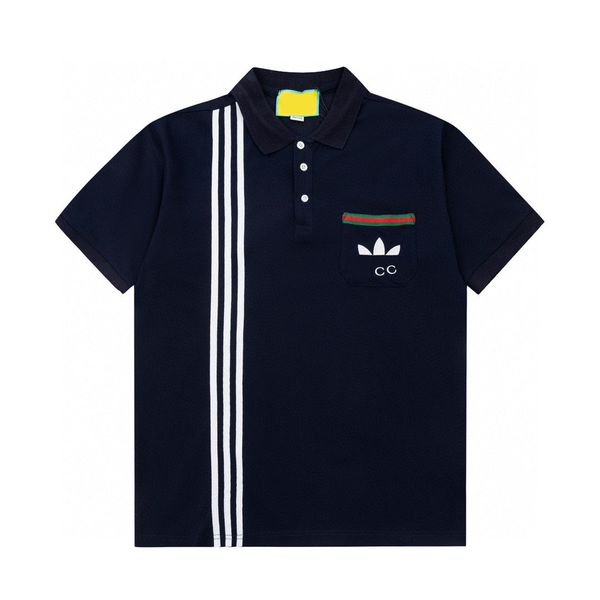 

men's plus tees & polos round neck embroidered and printed polar style summer wear with street pure cotton qmj, Black;brown