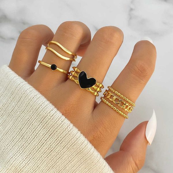 

band rings vienkim gold color love heart shell finger ring for women fashion party wedding jewelry ring gift 2023 trend accessories aa230306, Silver