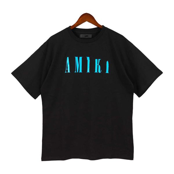 

t-shirts amnri tee men women cotton leisure designer fashion brand simple bone stick basic casual t-shirt 's letter printing loose bo, White;black