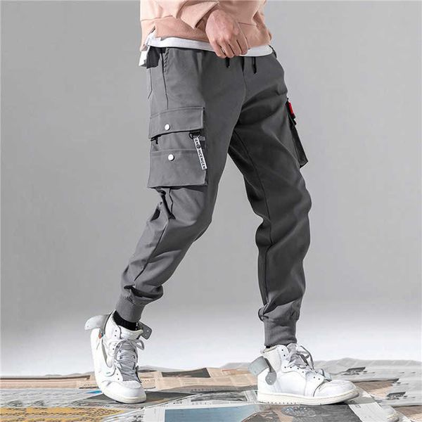 

men's pants men's cargo techwear sweatpants streetwear trousers for men jogging oversize sports pants clothing joggers spring summ, Black