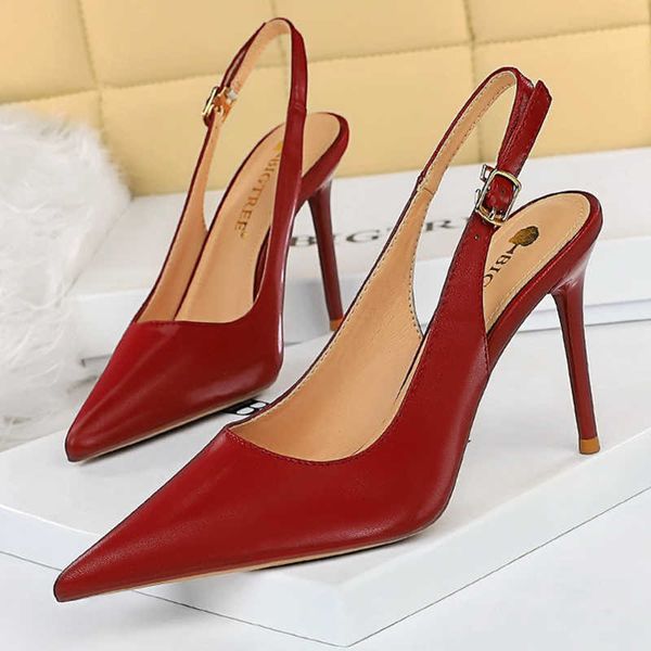 

shoes new pointed toe woman pumps hollow out high heels women sandals fashion office shoes stiletto heeled shoes 2021 230307, Black