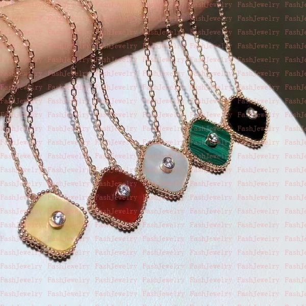 

2023 pendant necklaces for women elegant 4/four leaf clover locket necklace highly quality choker chains designer jewelry 18k plated gold gi, Silver
