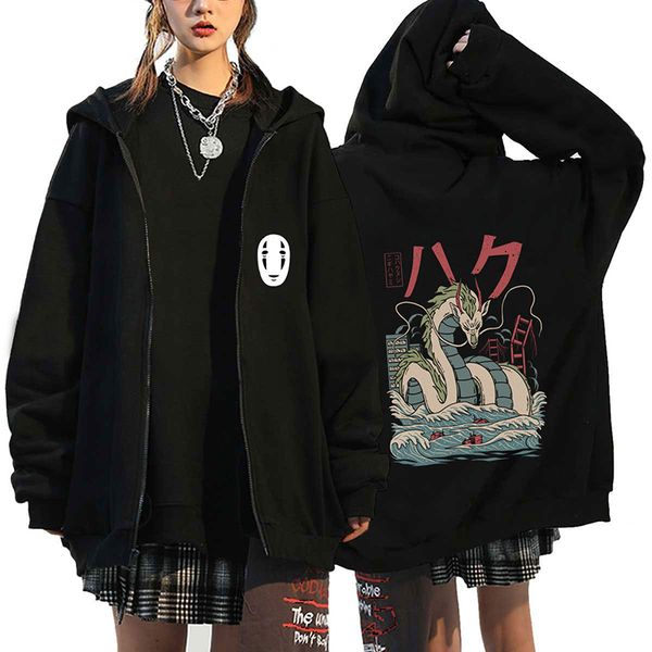 

men's hoodies sweatshirts studio ghibli totoro hoodie harajuku japan anime funny cartoon sweatshirts men spirited away miyazaki hayao z, Black