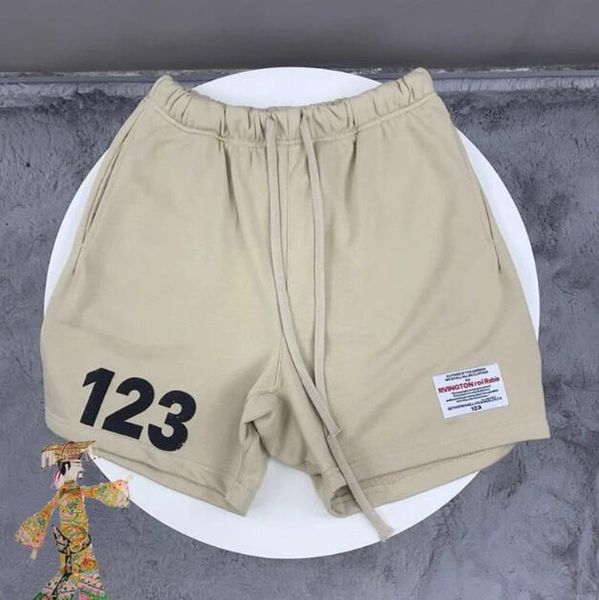 

shorts letter print cotton khaki short pants men women casual shorts