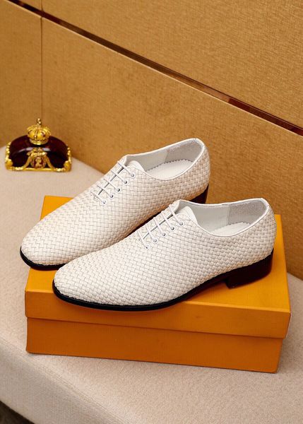 

2023 mens designer dress shoes fashion genuine leather business office work formal oxfords brand party wedding flats size 38-45, Black
