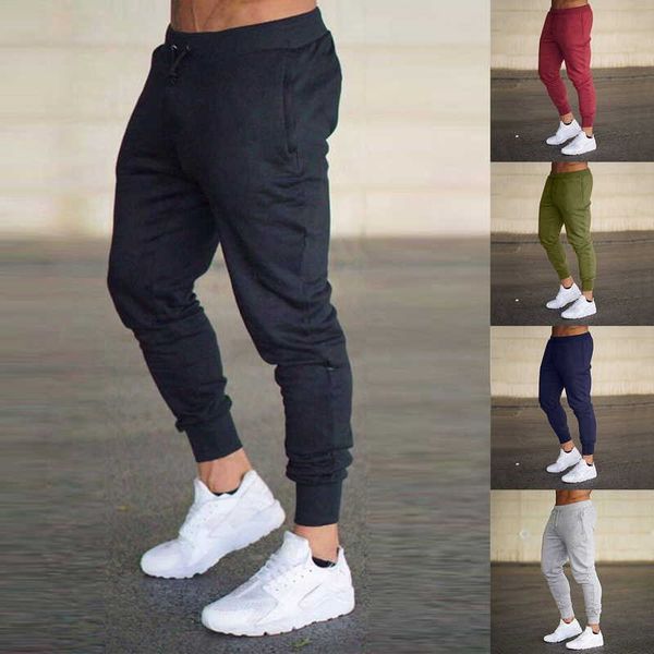 

men's pants new jogging pants men sport sweatpants running pants men joggers cotton trackpants slim fit pants bodybuilding trouser z030, Black