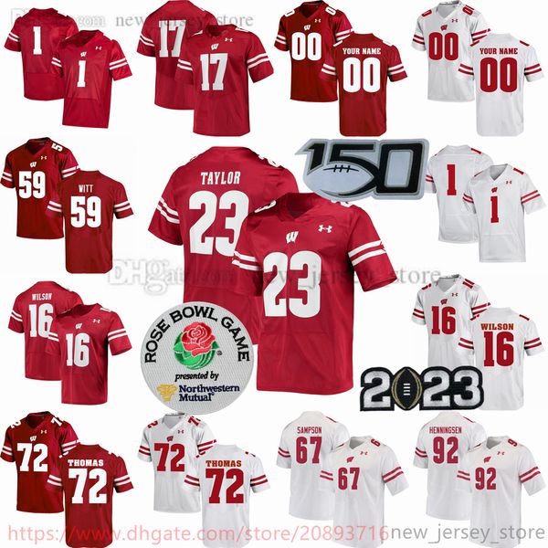 

american college football wear custom ncaa college wisconsin badgers football jersey 49 william wagner 85 clay cundiff 5 cedrick dort jr. 16, Black