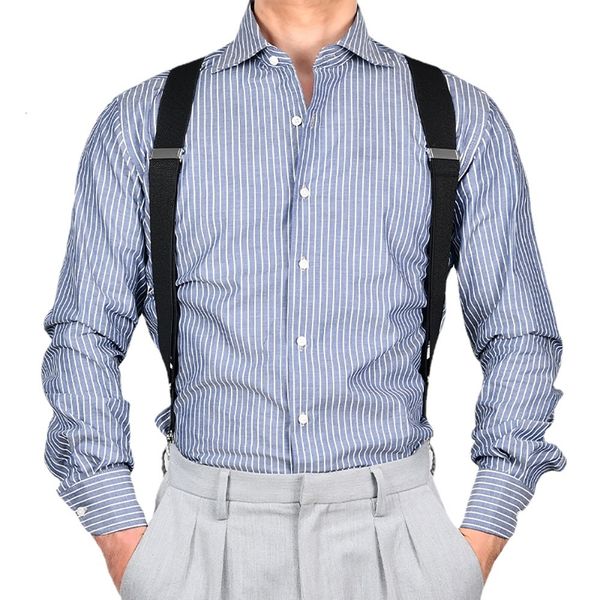 

suspenders adjustable elastic hipclip for men side clip style 35cm wide heavy duty big tall trouser braces strap belt dad gift 230307, Black;white