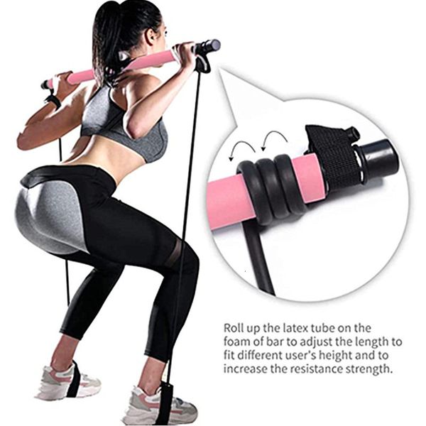 

resistance bands fitness yoga pilates bar portable gym accessories sport elastic bodybuilding for home trainer workout equipment 230307