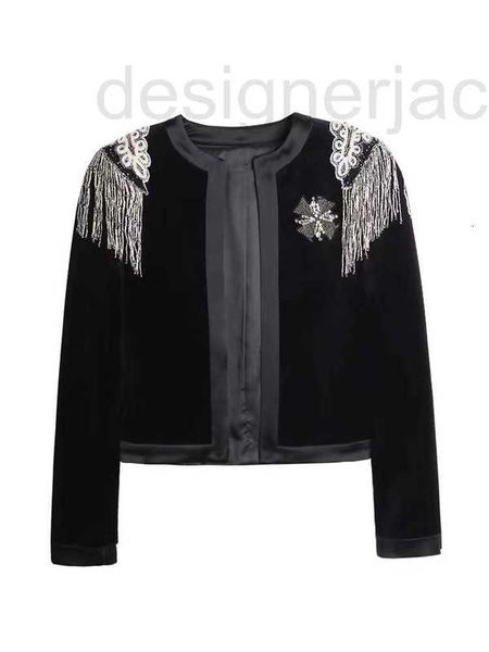 

women's jackets designer brand jacket new fall winter classic tassel western suit coat designer fashion leisure spring 44lf, Black;brown
