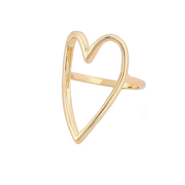 

band rings lost lady fashion hollow heart ring for women gift party jewelry for girlfriend wholesale gift dropshipping wholesale aa230306, Silver