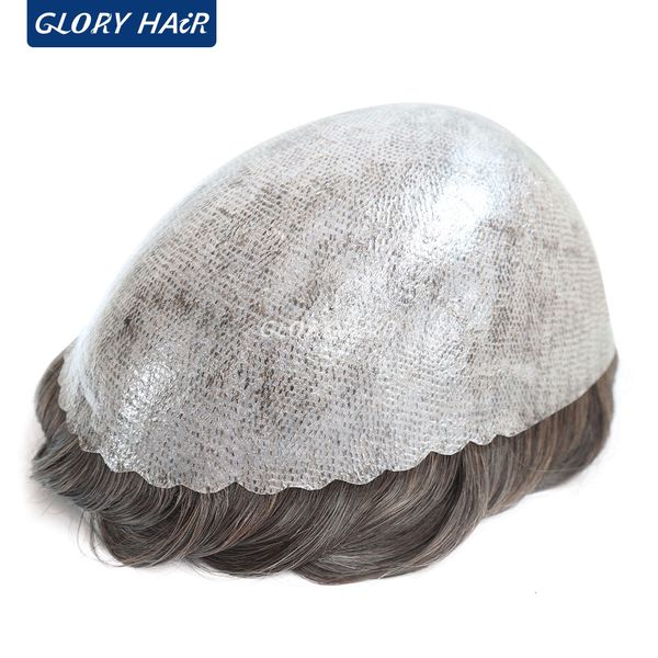 

men's children's wigs 0.12-0.14 mm i skin toupee indian human wig men human hair prostheses men capillary prothesis hairpiece for, Black