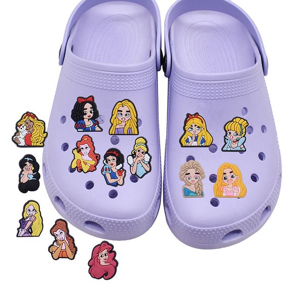 

anime charms princess characters wholesale childhood memories funny gift cartoon charms shoe accessories pvc decoration buckle soft rubber c, Blue