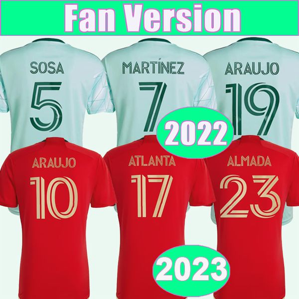 

2023 atlanta united mens soccer jerseys 2022 sosa franco almada rossetto moreno robinson araujo lennon away football shirt uniforms, Black;yellow